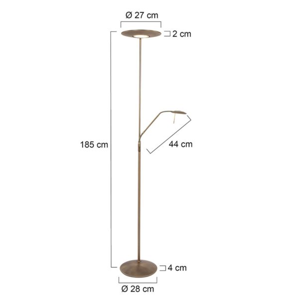 Steinhauer Lampadaire indirect LED Zodiac liseuse LED