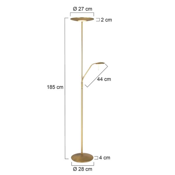Steinhauer Lampadaire indirect LED Zodiac liseuse LED