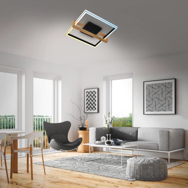 Briloner Plafonnier LED 3768015 CCT avec télécommande Briloner
