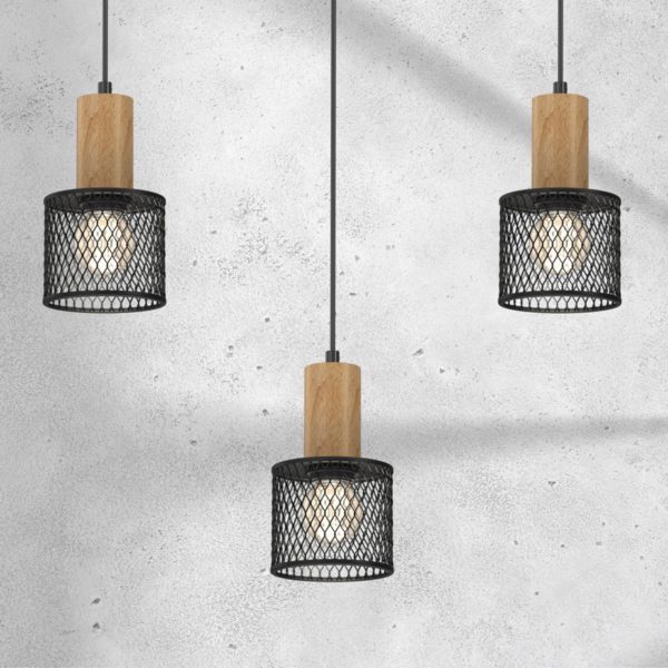 Eko-Light Suspension Sobresa abat-jour grille, à 3 lampes Eko-Light