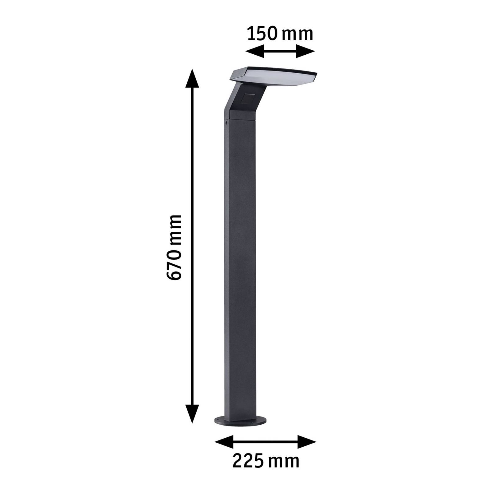 Paulmann Zenera borne LED anthracite 2 200 K Paulmann