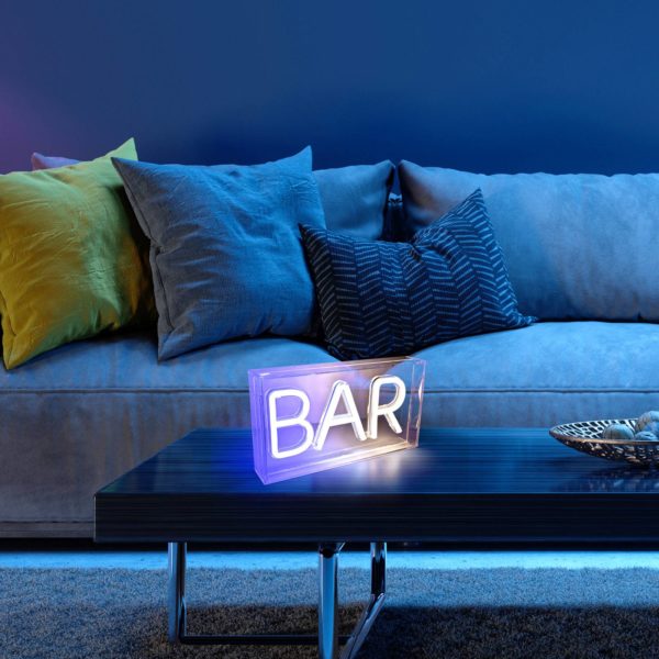 JUST LIGHT. Lampe de table LED Neon Bar, USB JUST LIGHT.