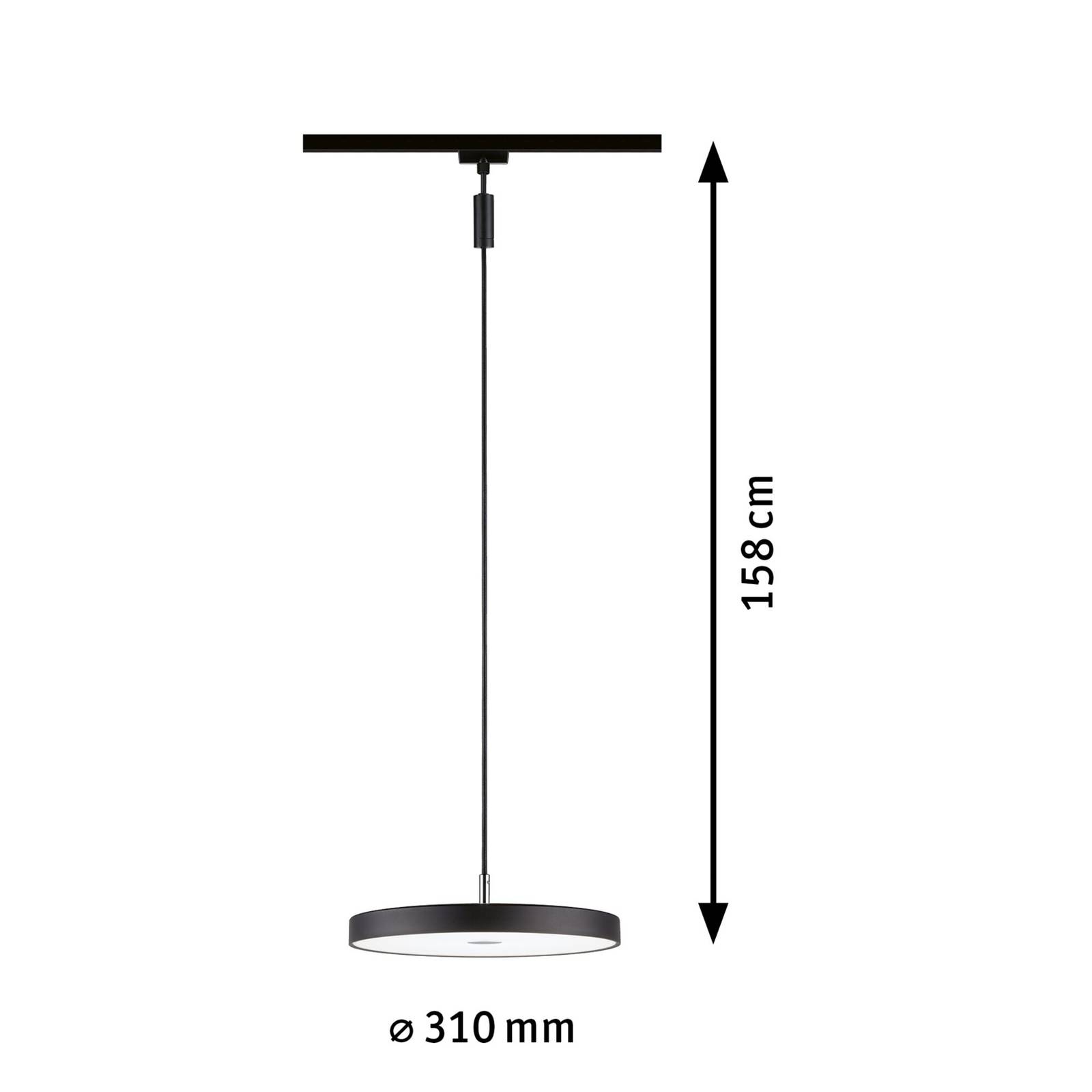 Paulmann URail Hildor suspension LED noir 4 000K Paulmann