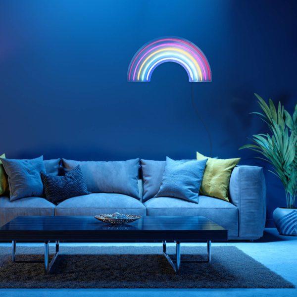 JUST LIGHT. Applique murale LED Neon Rainbow, USB JUST LIGHT.