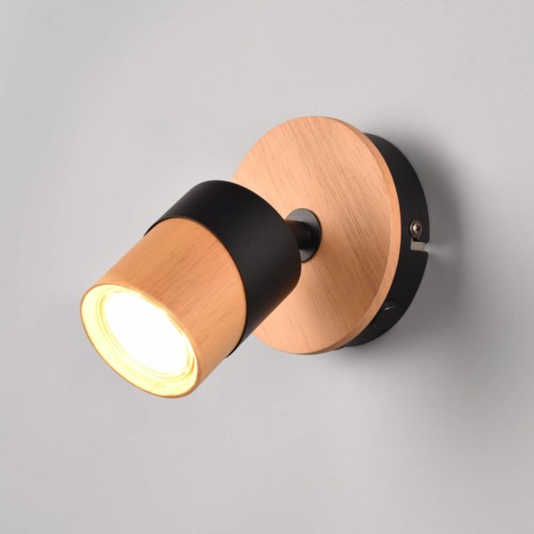 Trio Lighting Spot mural Aruni en bois