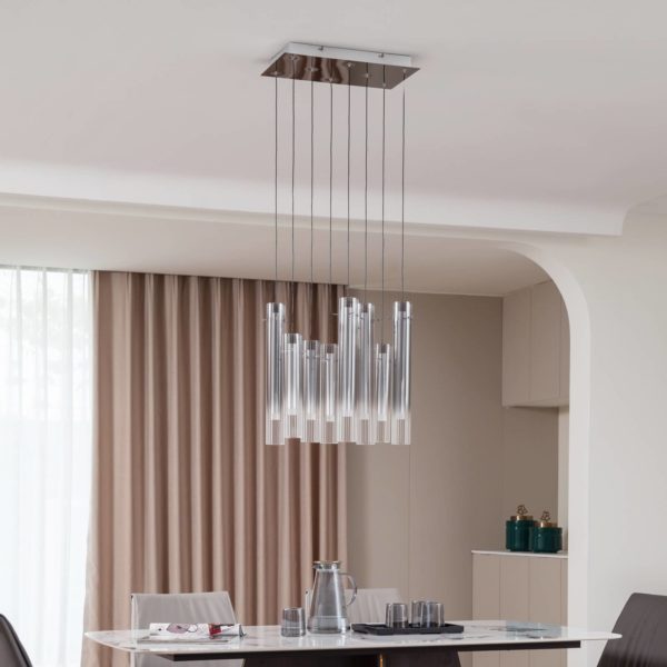 Lucande Korvitha suspension LED en verre