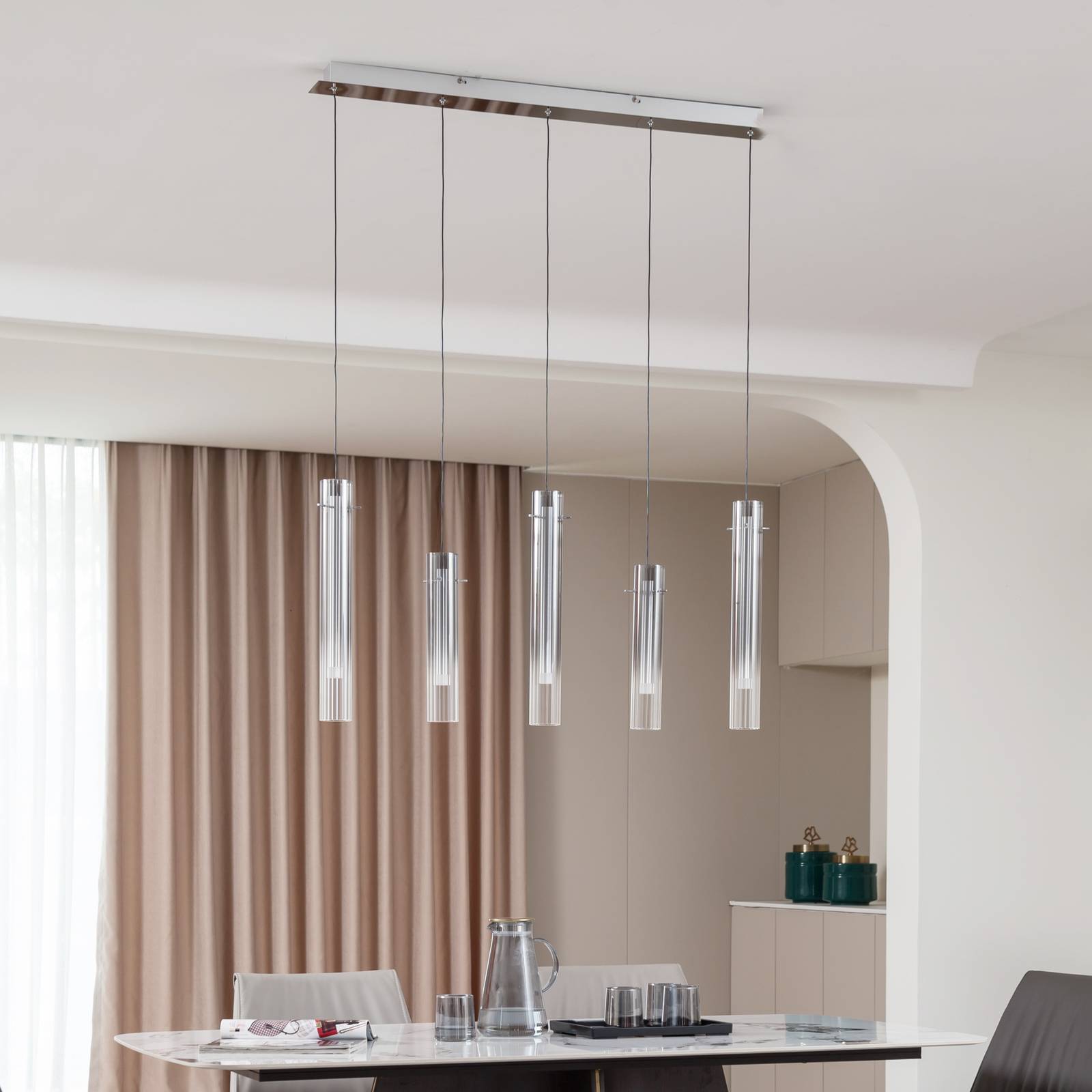 Lucande Korvitha suspension LED en verre