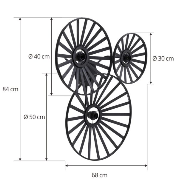 Lindby Evandor applique, à 3 lampes, noire LINDBY