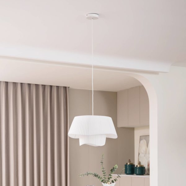 Lindby Eryndor suspension avec abat-jour en tissu LINDBY