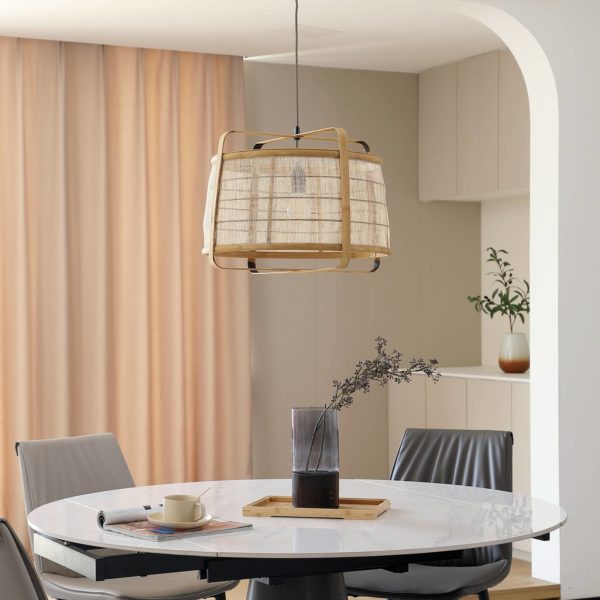 Lindby Liriana suspension en bambou LINDBY