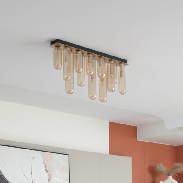 Lucande Freylin plafonnier, à 12 lampes LUCANDE