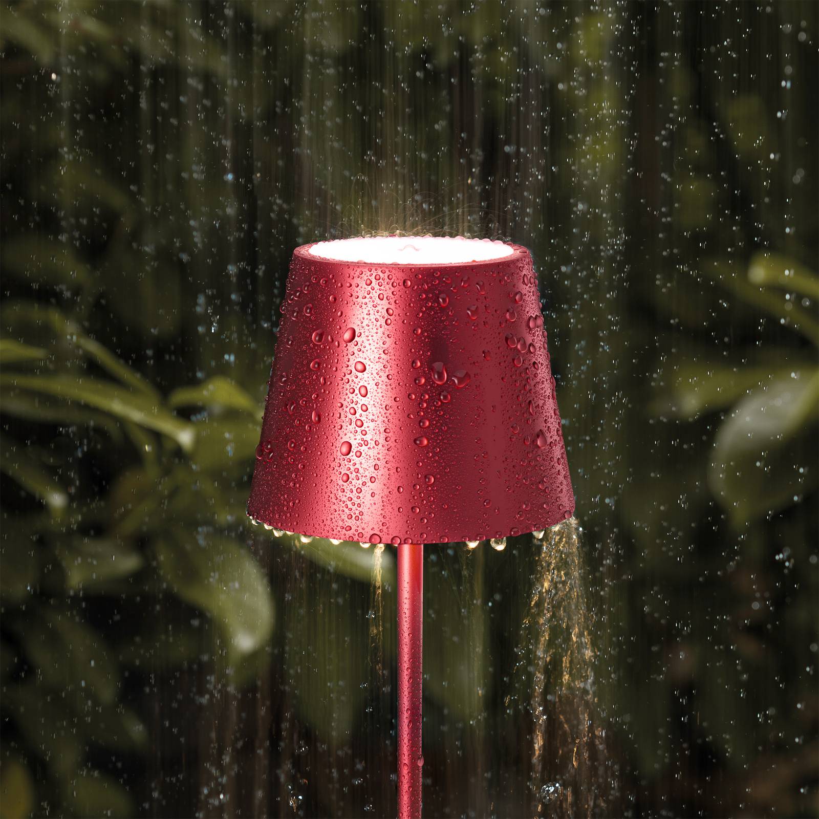 Sigor Lampe à poser LED Nuindie mini 25 cm rouge cerise Sigor