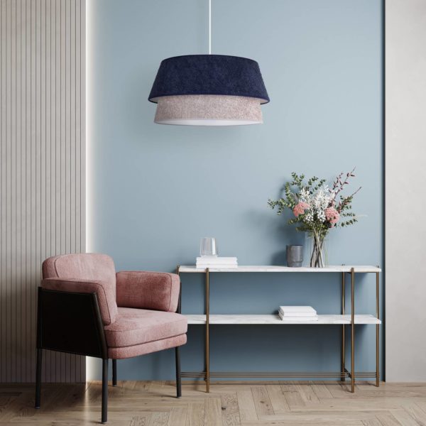 Euluna Suspension Boucle, Ø 50 cm, bleue/grise Euluna