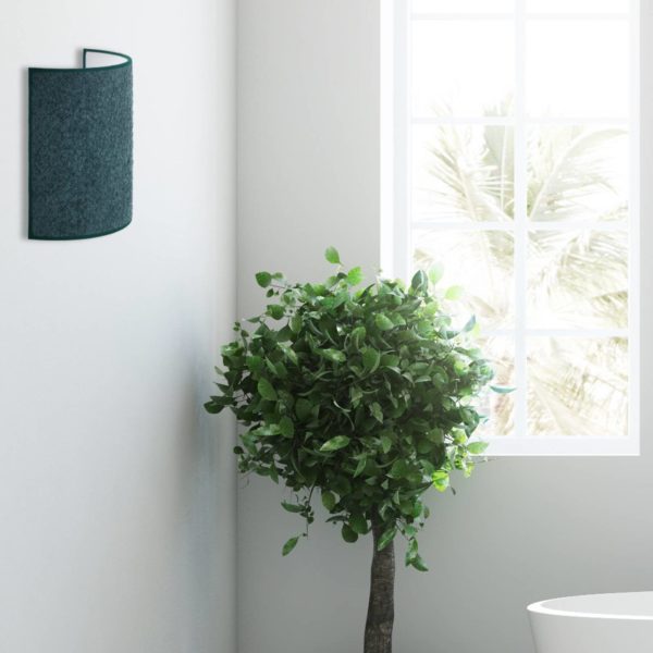 Euluna Applique murale Boucle en tissu, vert foncé Euluna