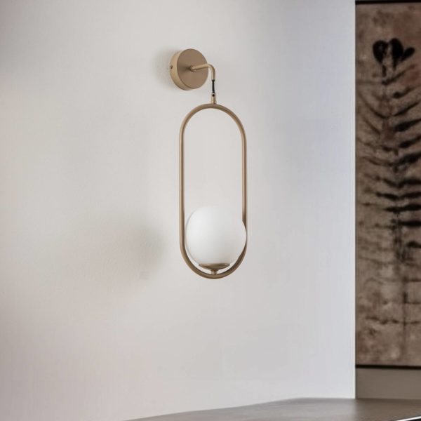 Jupiter Applique murale Samba, à 1 lampe, beige/blanc Jupiter