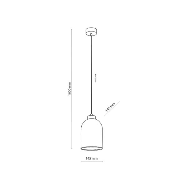 TK Lighting Suspension en verre Satipo