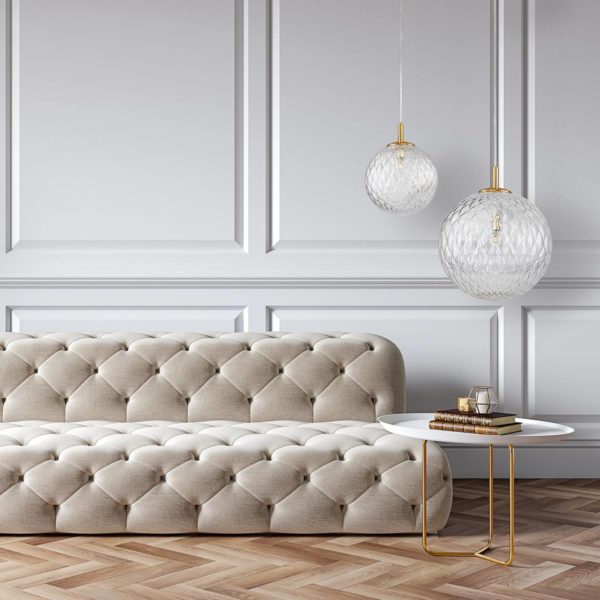 TK Lighting Suspension Cadix en verre