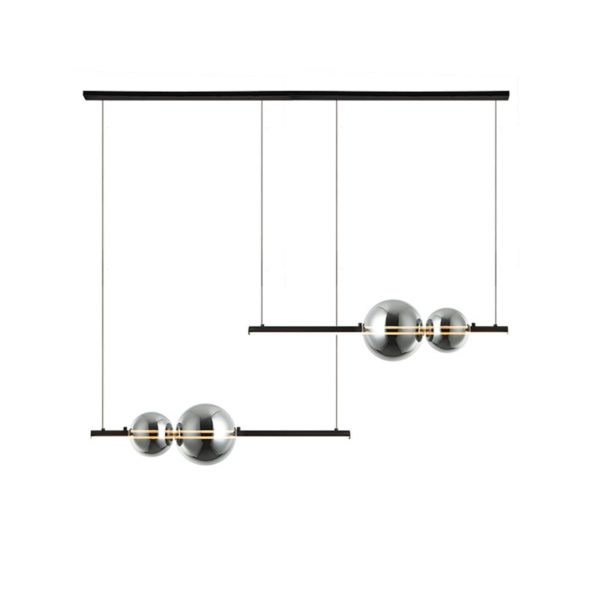 Zambelis Suspension LED 22234 longueur 105 cm noire/fumée Zambelis