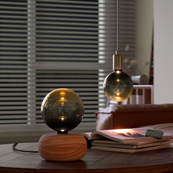 Calex Round Wood lampe à poser en bois Calex