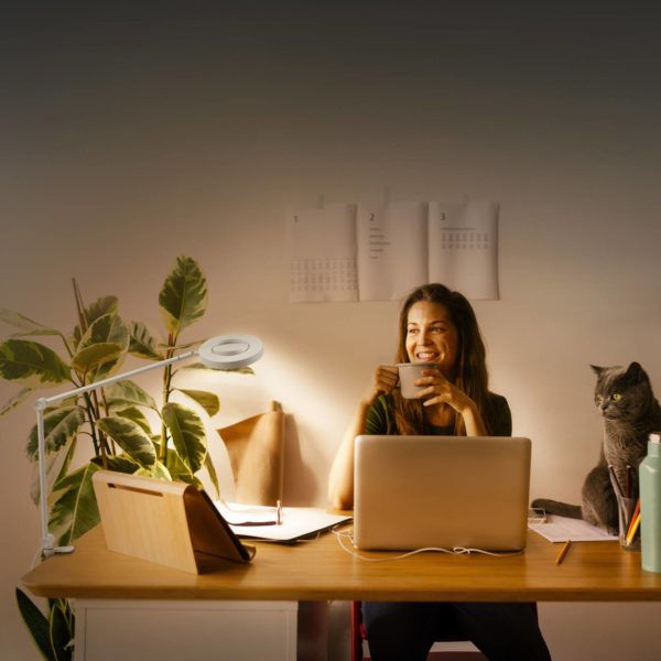 LEDVANCE SMART+ LEDVANCE SUN@Home Panan Desk Disc, pince, blanc LEDVANCE SMART+