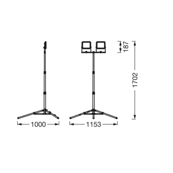 Ledvance LED-Worklight Value Tripod 2-fl. 2 x 20 W LEDVANCE