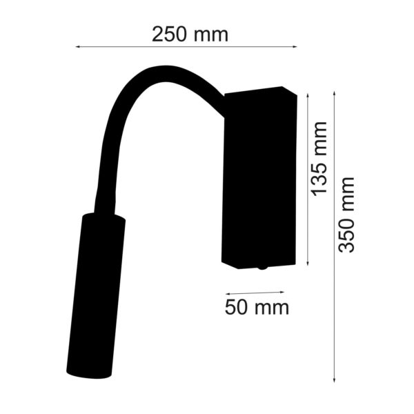 Busch Applique LED Rocco, chromée, bras flex gris Busch