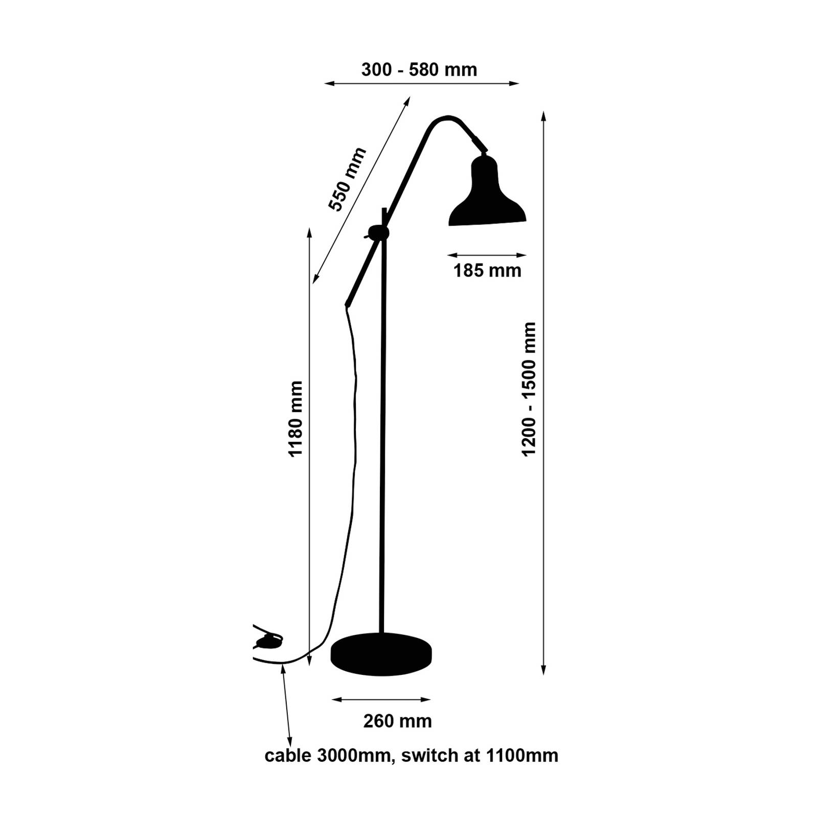 Busch Lampe sur pied Winston