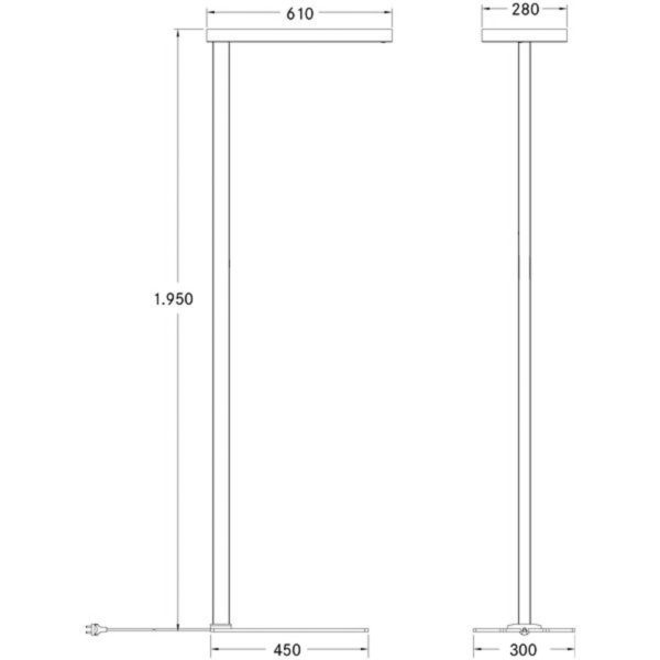 BRUMBERG Adrea lampadaire LED microprismatique BRUMBERG