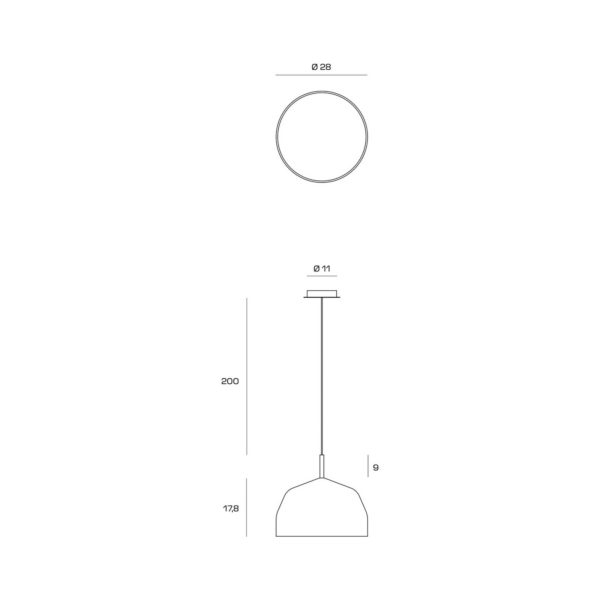 miloox by Sforzin Suspension Mug, blanc crème avec détail chromé Ø28cm miloox by Sforzin