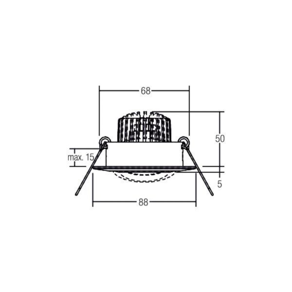 BRUMBERG BB13 encastré dim2warm RC chromé BRUMBERG