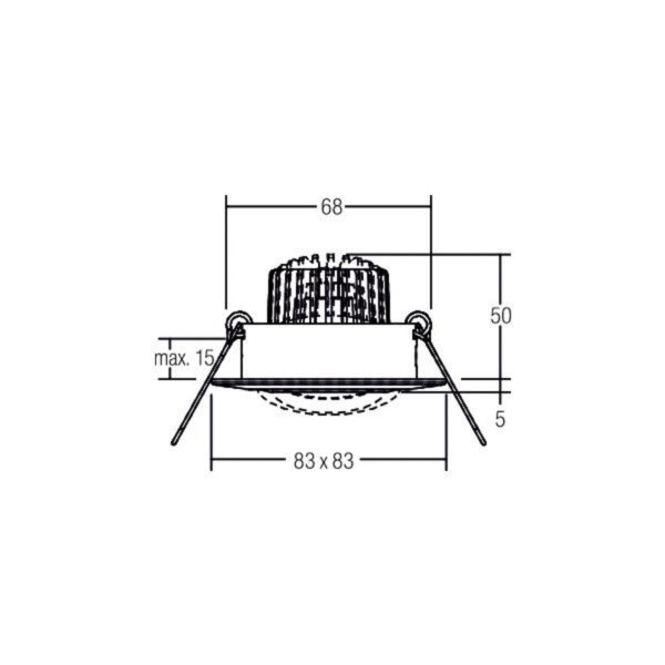 BRUMBERG BB14 encastré dim2warm RC blanc structuré BRUMBERG