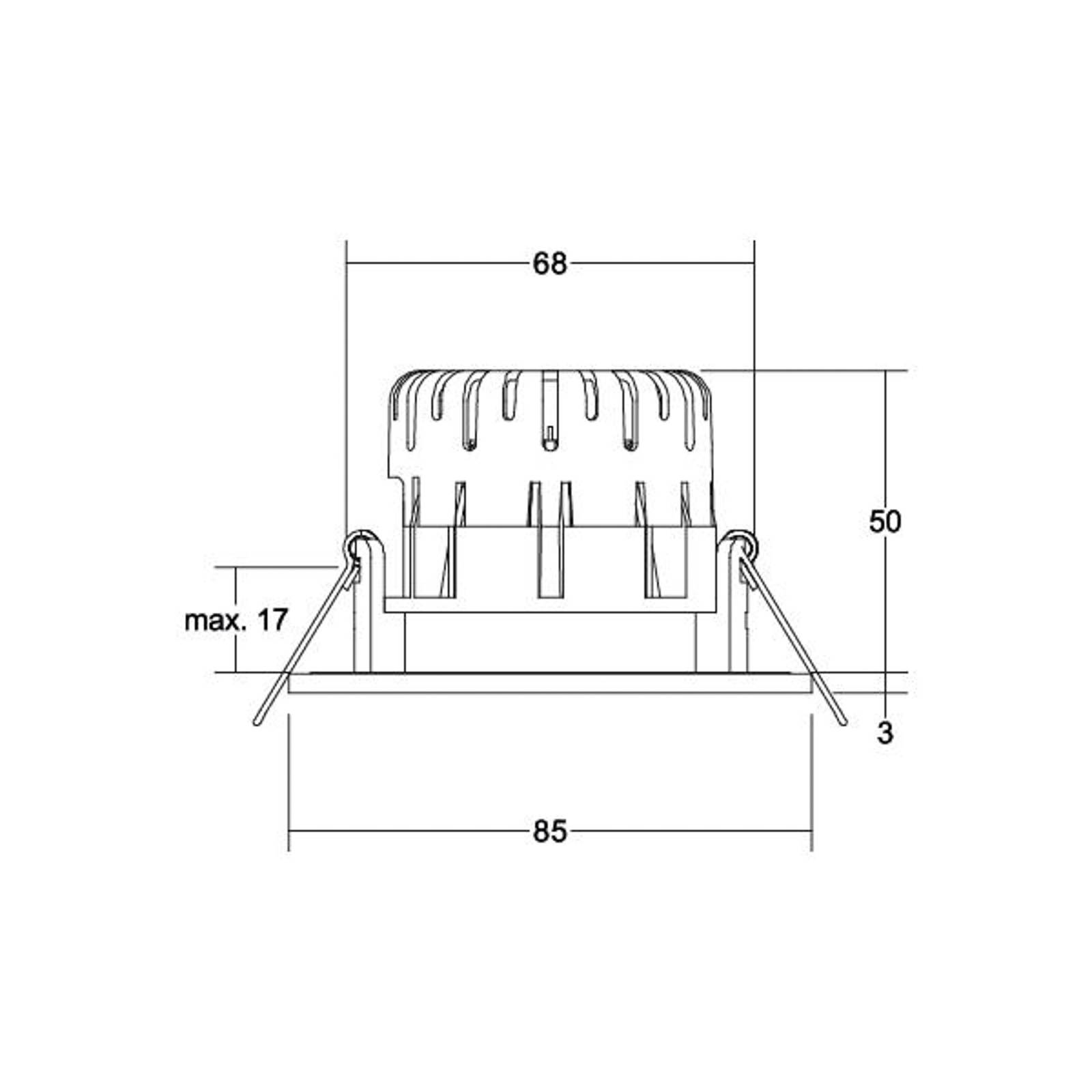 BRUMBERG BB20 encastré IP65 DALI boîtier nickel BRUMBERG