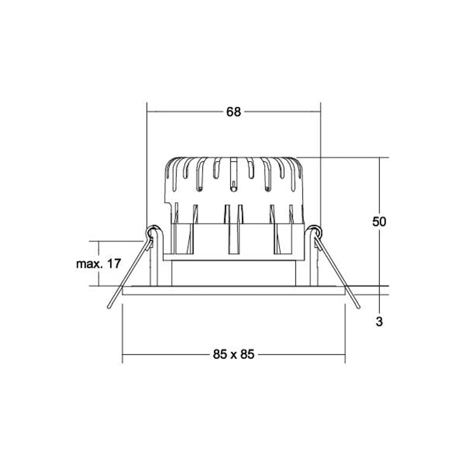 BRUMBERG BB21 IP65 encastré RC driver ang. nickel BRUMBERG