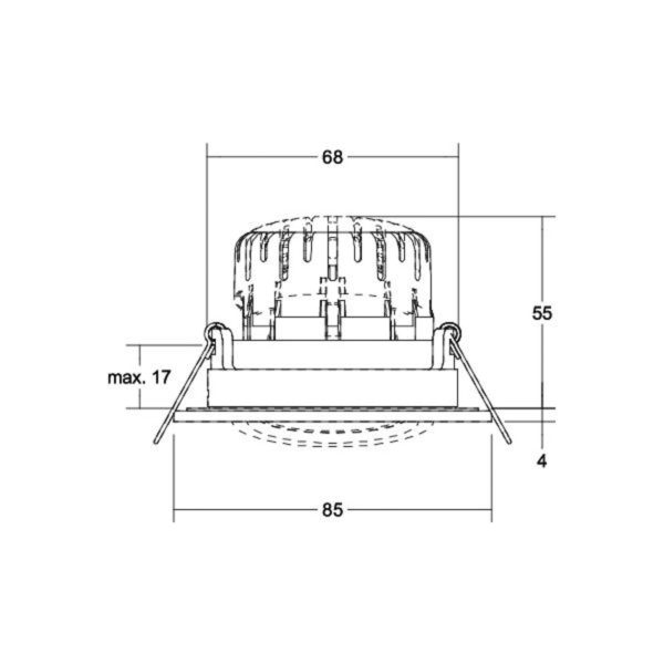 BRUMBERG BB23 encastré IP65 RC driver ang. nickel BRUMBERG