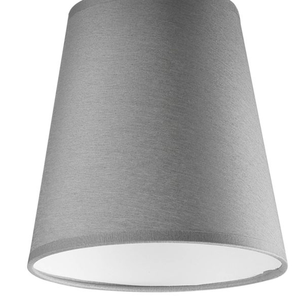 Envostar Risco plafonnier à 1 lampe tissu gris Envostar