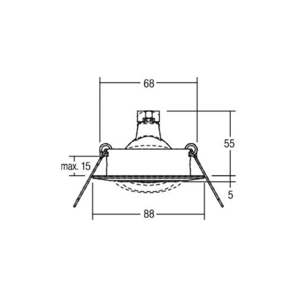 BRUMBERG Breena-R GX5,3 rond nickel mat BRUMBERG