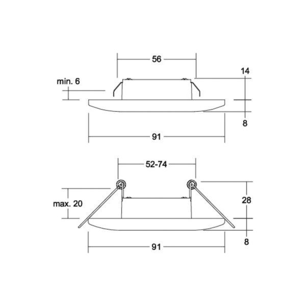 BRUMBERG Adapt downlight encastré LED blanc BRUMBERG