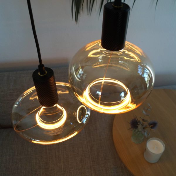 SEGULA LED flottant ovale E27 4,5 W dimmable fumée Segula