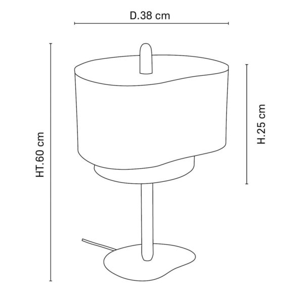 MARKET SET Pebble lampe de table tissu