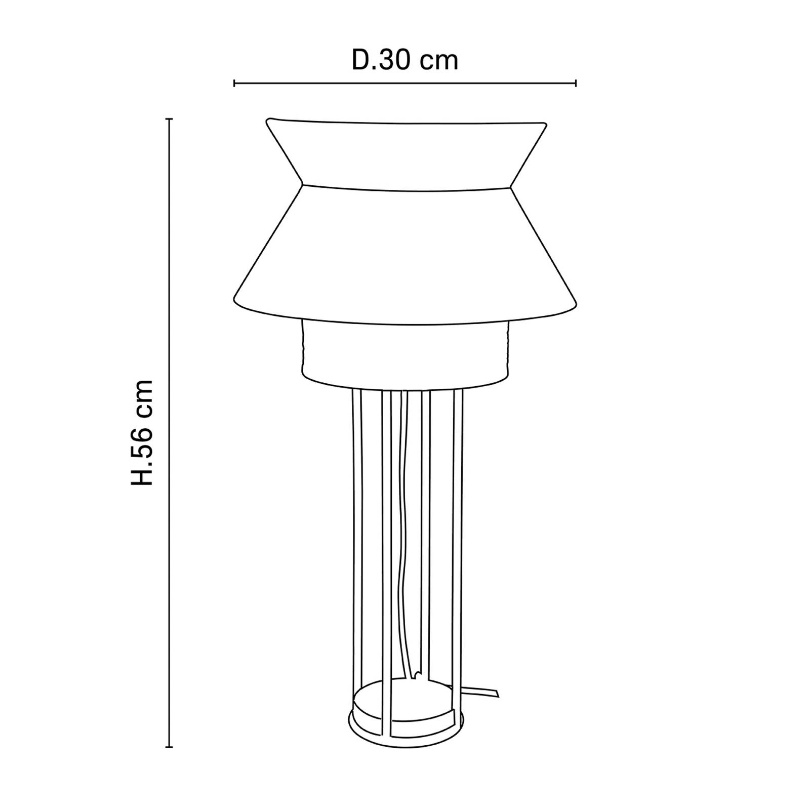 MARKET SET Singapour DBL lampe table massala/rose MARKET SET