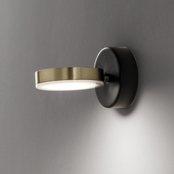 Sil-Lux Spot mural LED Giotto A pivotante/inclinable doré Sil-Lux