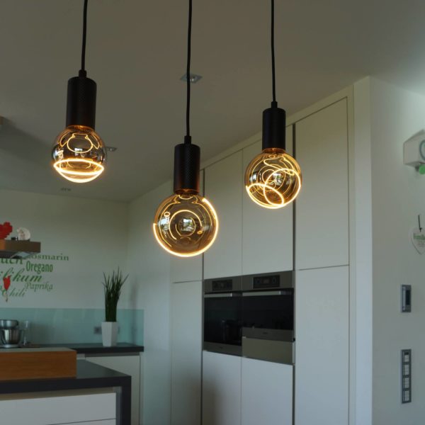 SEGULA LED Illusion G125 Crescent top E27 6W fumée Segula
