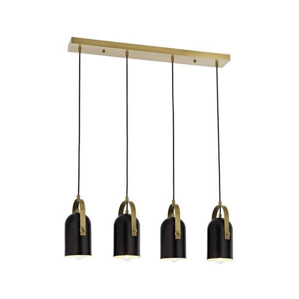 Avonni Suspension AV-1860-4EY en noir/doré ancien Avonni