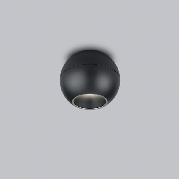 Helestra Eto spot plafond LED Ø10 cm 927 noir Helestra