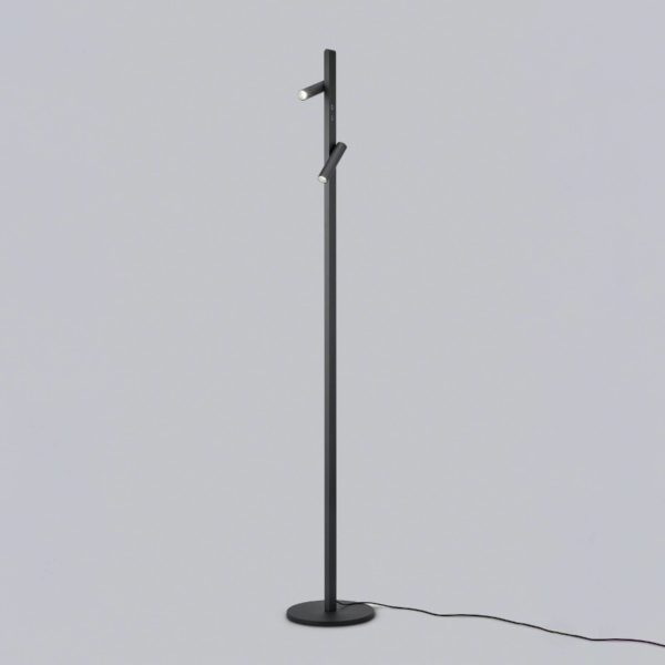 Helestra Coni lampe pied LED 2 spots 160 cm noire Helestra