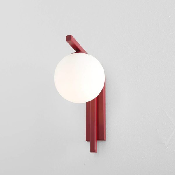 ALDEX Applique murale Zac, opale/rouge vin, à 1 lampe ALDEX