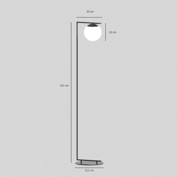 ALDEX Lampe sur pied Zac, opale/bordeaux, à 1 lampe ALDEX