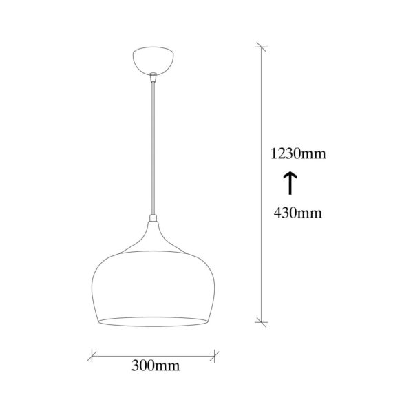 Opviq Suspension Berceste 212-S Ø30 cm noire/dorée Opviq
