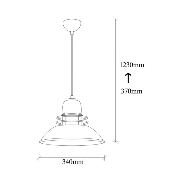 Opviq Suspension Berceste 226-S Ø34 cm noire/dorée Opviq