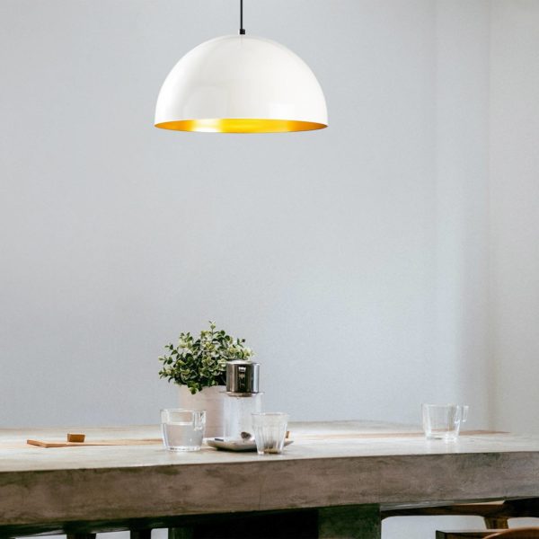 Opviq Suspension Berceste 232-S Ø40 cm blanche/dorée Opviq